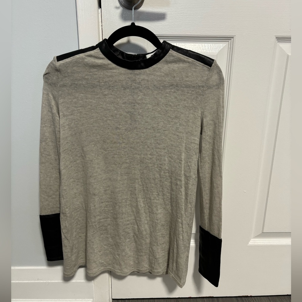 Helmut Lang sweater with leather details